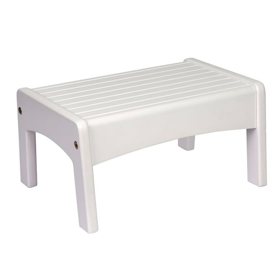 Slatted Step Stool - White