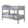 thumbnail image 1 of Slatted Twin Over Twin Bunk Bed with Attached Ladder Gray - Saltoro Sherpi, 1 of 5