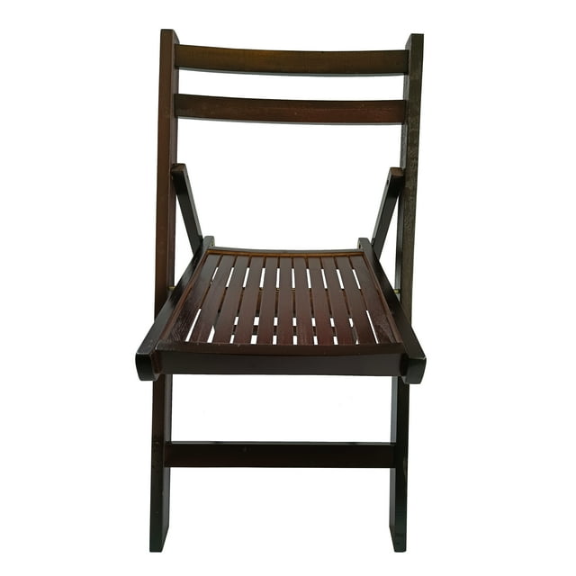 Slatted Wood Folding Event Chairs, Set of 4 Cherry, Foldable Style
