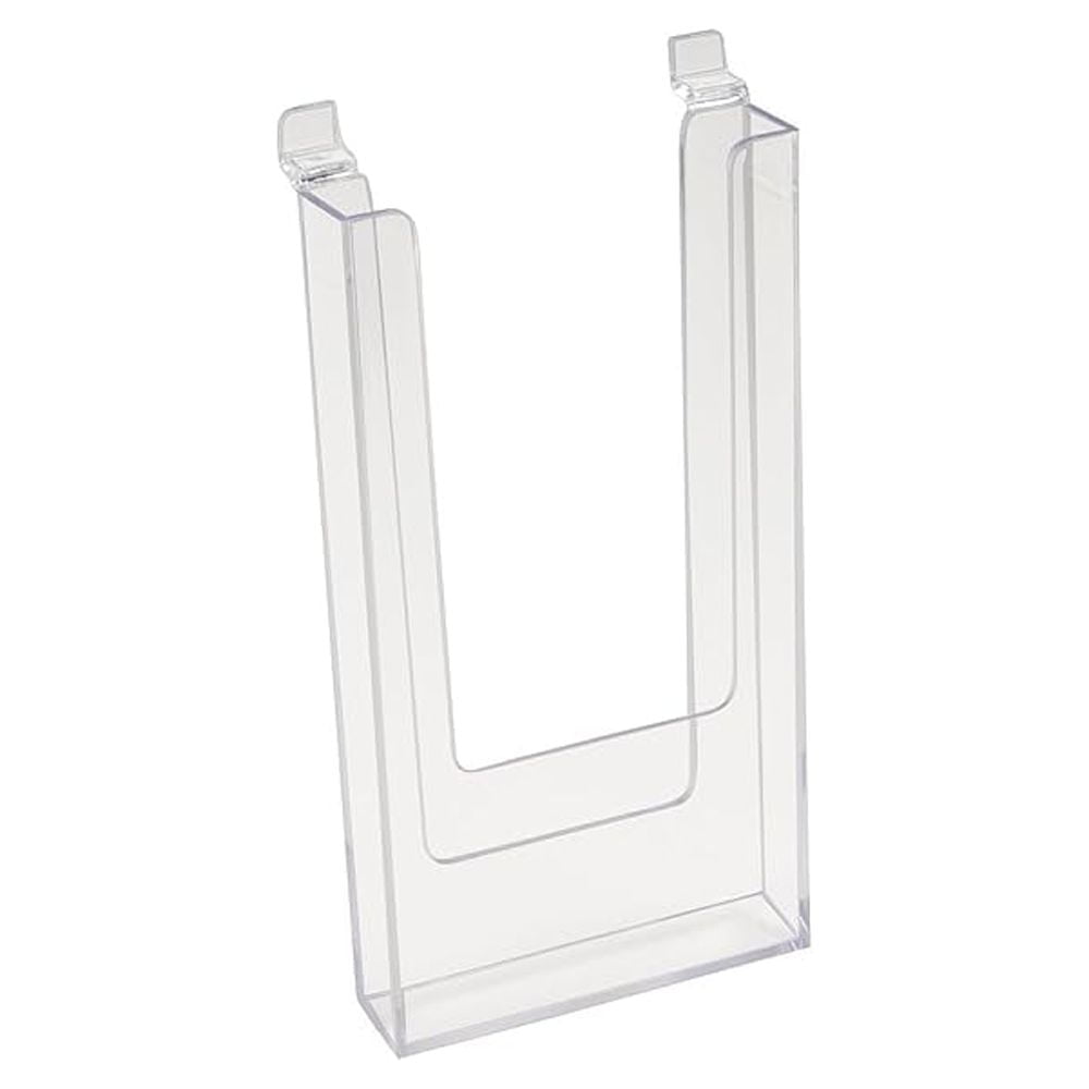 Slatwall 4.5" X 9" Clear Literature, Trifold Pamphlet Brochure Holder