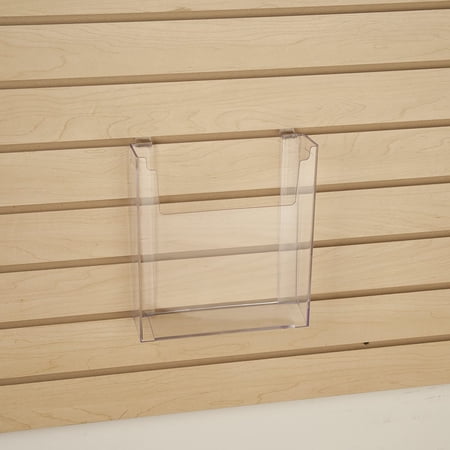 Slatwall 8.5" x 11" Clear Acrylic Literature, Brochure & Magazine Holder, 1 Unit