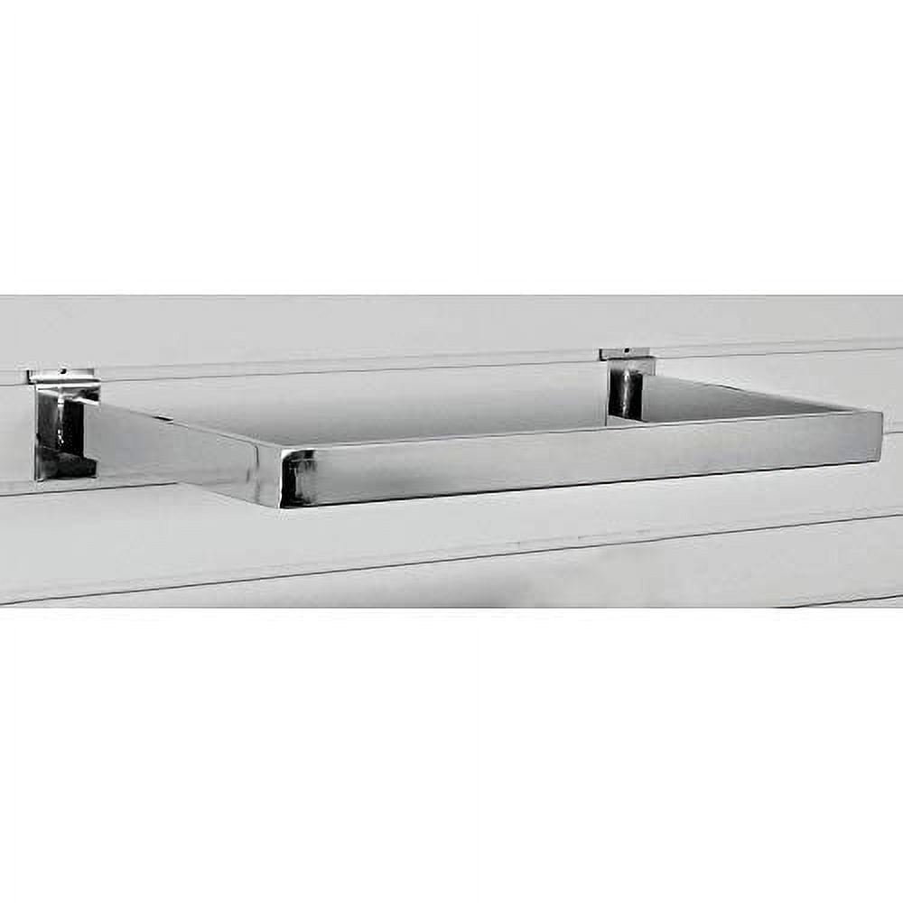 Slatwall Hangrail UShaped Chrome Rectangular Tubing