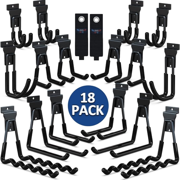 Slatwall Hooks 18 Pack Heavy Duty Multi Sizes, Slatwall Accessories