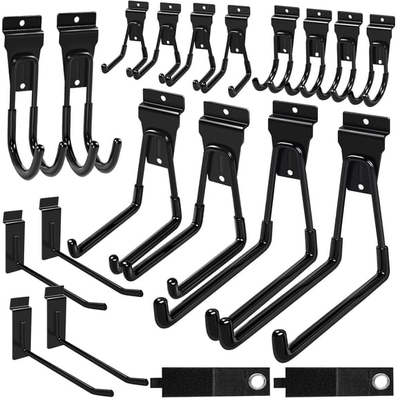 Slatwall Hooks 20Pack Firmly and Durable Slatwall Accessories,Perfect for Organizing Garden Tools and Heavy Duty Tools and Gara Hooks Organize Your Space Efficiently