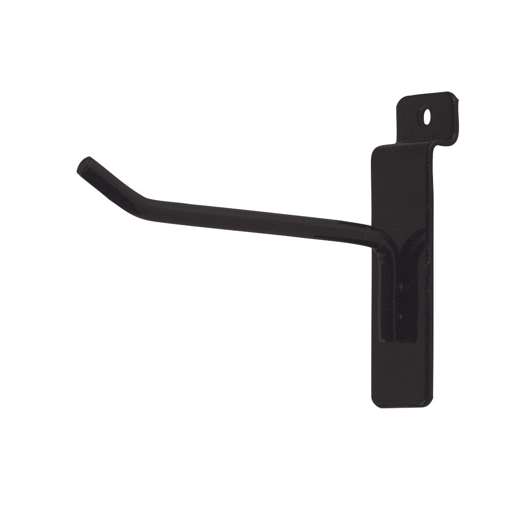 SSWBASICS Slatwall Hooks - 4" Black (25 Count)