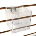 thumbnail image 1 of Slatwall & Pegboard 4" Clear Acrylic Cube Dump Bin Display, 5 Pack, 1 of 4