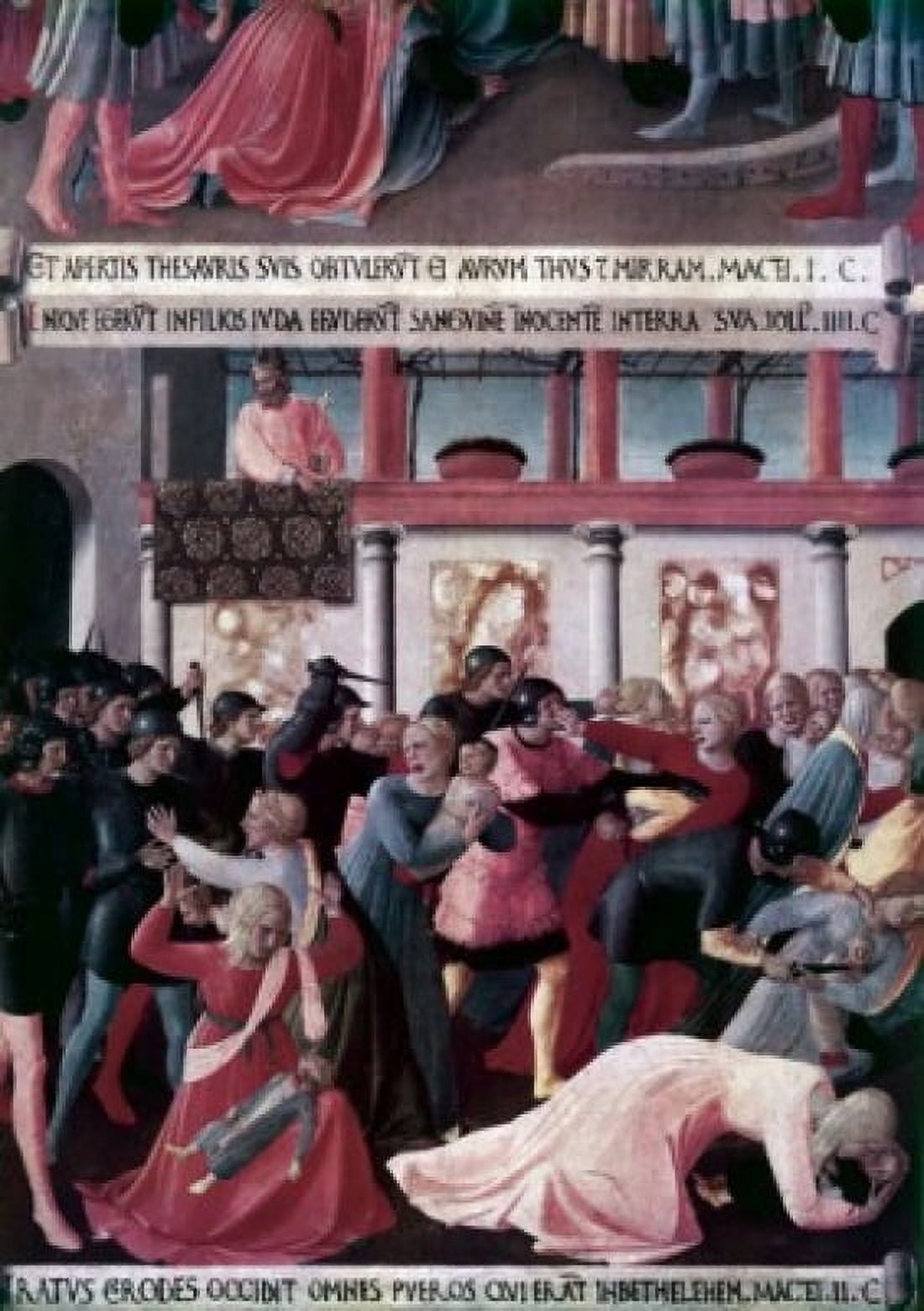Slaughter of the Innocents 1438-1445 1438-1445 Angelico Fra (1400-1455Italian) Fresco Museo di San Marco Florence Italy Canvas Art - Fra Angelico (24 x 36)