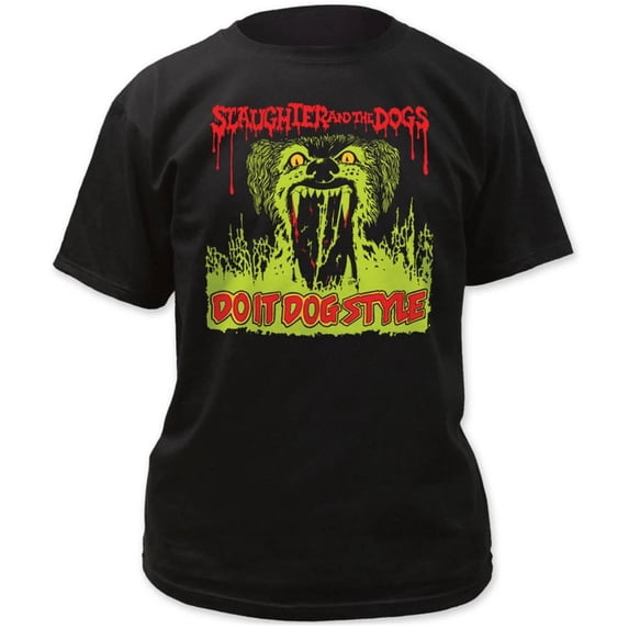 Slaughter & The Dogs Men's Do It Dog Style T-shirt Large Black