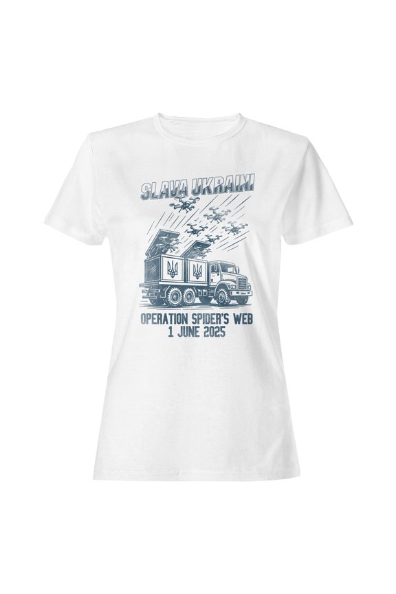 Slava Ukraini Drone Graphic Women's T-shirt