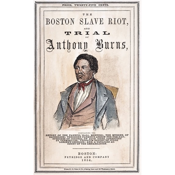 Slave Fugitive Law 1854. Ncover Of A Pamphlet Telling Of The Trial Of Anthony Burns In Boston Under The