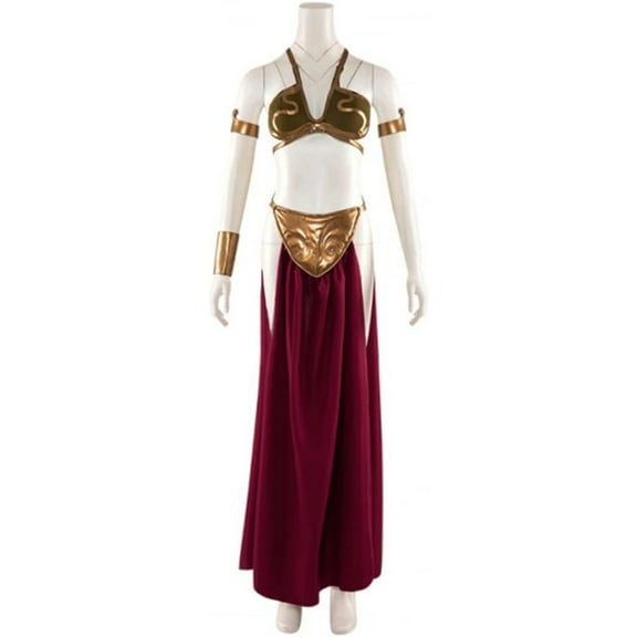 Slave Golden Princess Leia Bikini Costume Set with Accessories – Exotic Belly Dancer Outfit
