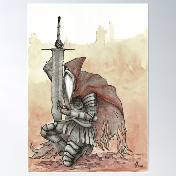 Slave Knight Gael Poster Wall Art, Modern Wall Decor For Living Room Bedroom, 24x36 UNFRAMED