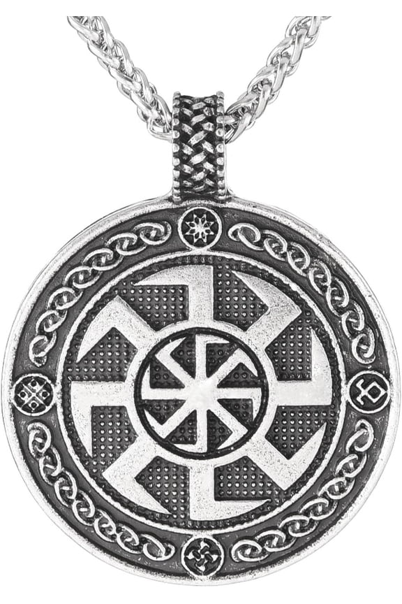 Slavic Kolovrat pendant Viking World Tree Men Necklace Amulet Sun Wheel Pendant Vintage Stainless Steel Jewelry Gift