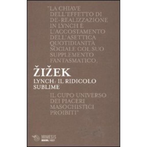 Slavoj iek,D. Cantone Lynch. Il ridicolo sublime (Paperback)