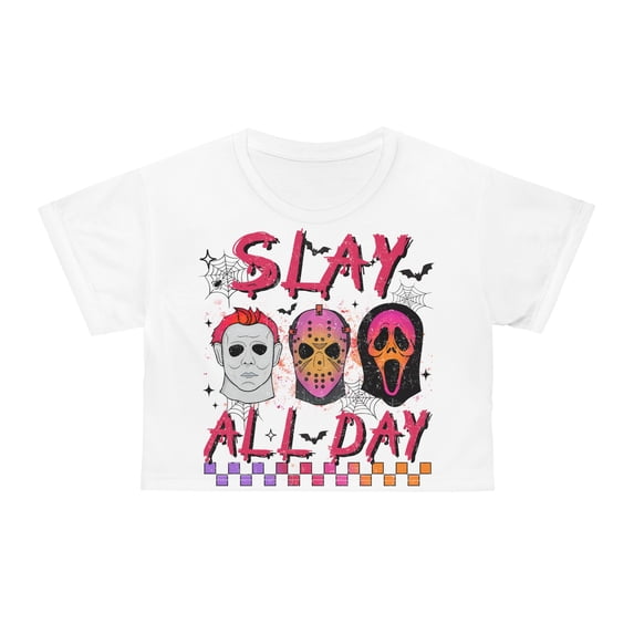 Slay All Day Crop Tee