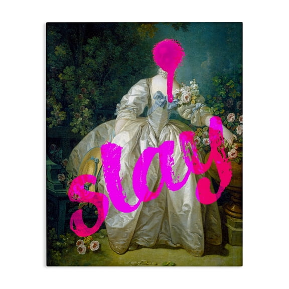 Slay Classical Baroque Gown Canvas Wall Art, design by Lil' Rue