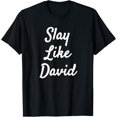 thumbnail image 1 of Slay Like David T-Shirt Christianity Bible Gift, 1 of 4