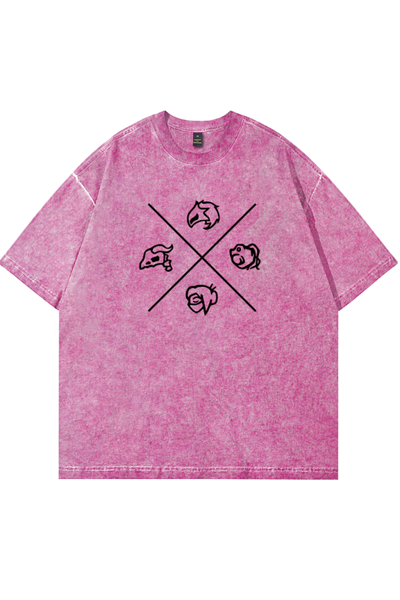 Slay the Spire 2 Merch Logo Vintage Washed Cotton Dirtyfit T-Shirt Oversized Black Graphic Tee