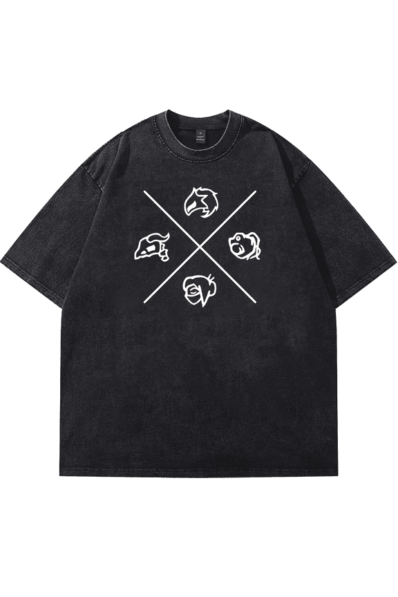 Slay the Spire 2 Merch Logo Vintage Washed Cotton Dirtyfit T-Shirt Oversized Black Graphic Tee