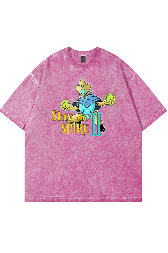 Slay the Spire 2 Merch The Defect Vintage Washed Cotton Dirtyfit T-Shirt Oversized Black Graphic Tee