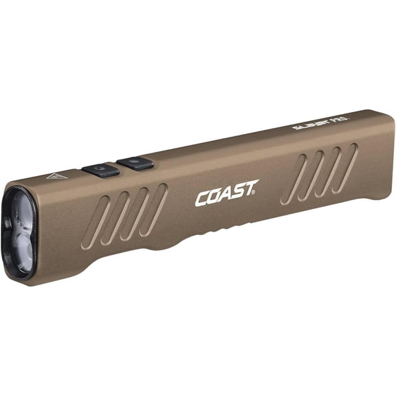 Slayer 1150 Lumen USB-C Rechargeable LED Flashlight with Spot/Flood, Memory Mode and Pocket Clip, Dune