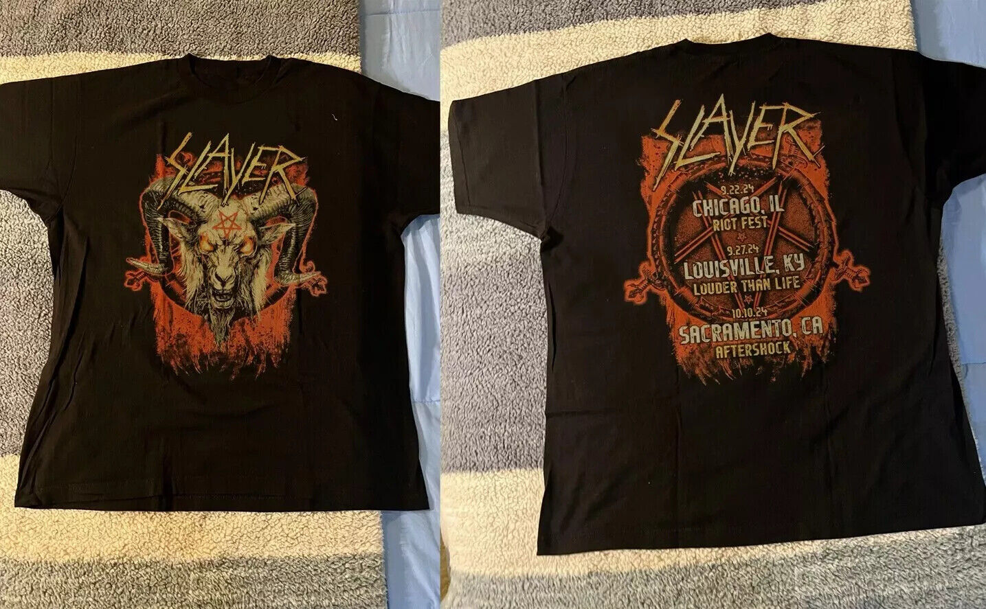 Slayer 2024 North American Tour At Riot Fest Chicago,IL Unisex T