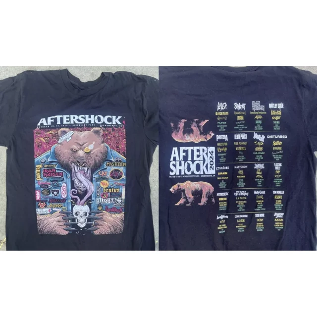 Slayer Aftershock Festival 2 Side Shirt 2024, Aftershock Festival T