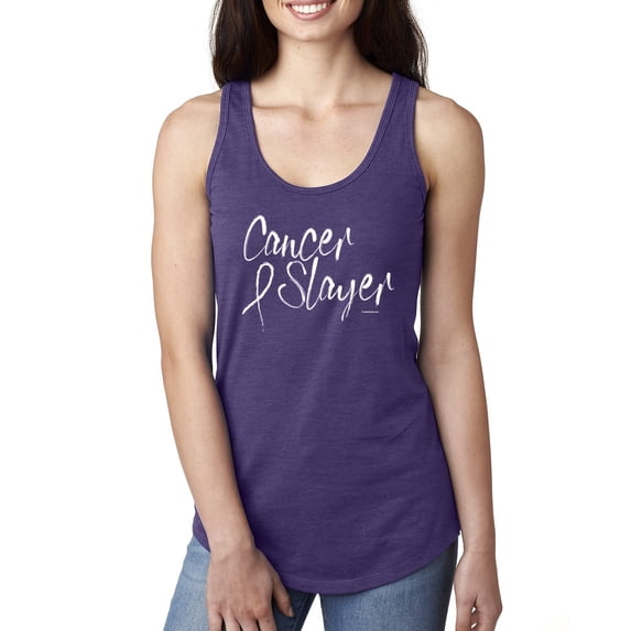 Slayer Awareness Ladies Racerback Tank Top, Purple Rush, X-Large