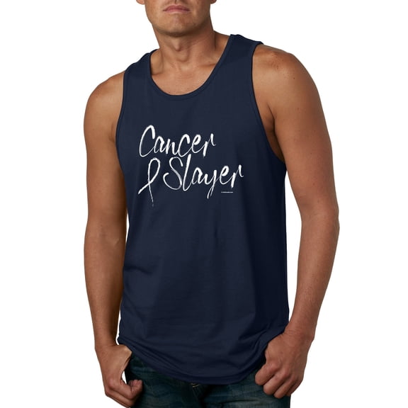 Slayer Awareness Mens Graphic Tank Top, Navy, Small