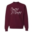 thumbnail image 1 of Slayer Awareness Unisex Crewneck Graphic Sweatshirt, Maroon, Small, 1 of 3
