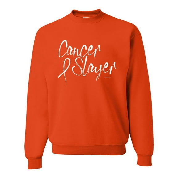 Slayer Awareness Unisex Crewneck Graphic Sweatshirt, Orange, X-Large