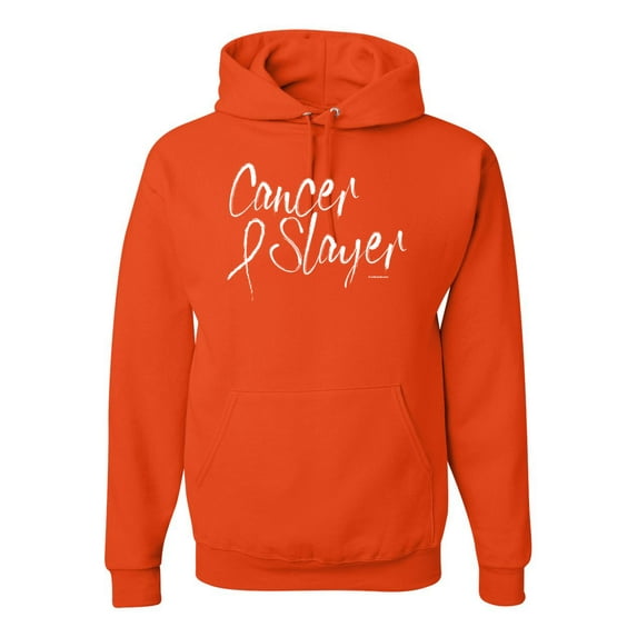 Slayer Awareness Unisex Graphic Hoodie Sweatshirt, Orange, Small