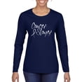 thumbnail image 1 of Slayer Awareness Womens Graphic Long Sleeve T-Shirt, Navy, 2XL, 1 of 3