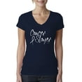 thumbnail image 1 of Slayer Awareness Womens V-Neck Tee, Navy, Small, 1 of 3