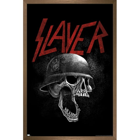 Slayer - Grey Scale Hellmit Wall Poster, 14.725" x 22.375" Framed