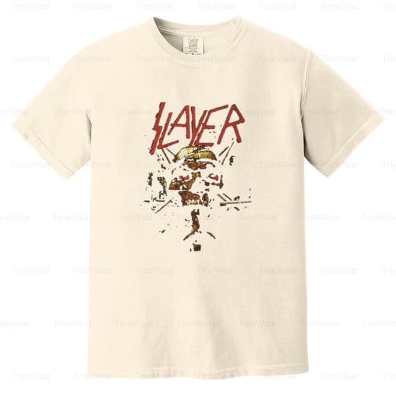 Slayer, Heavy Metal, Rock Music, Concert, Event Tour, Vintage, Band, Top Comfort Color T-Shirt Unisex, up to 4XL