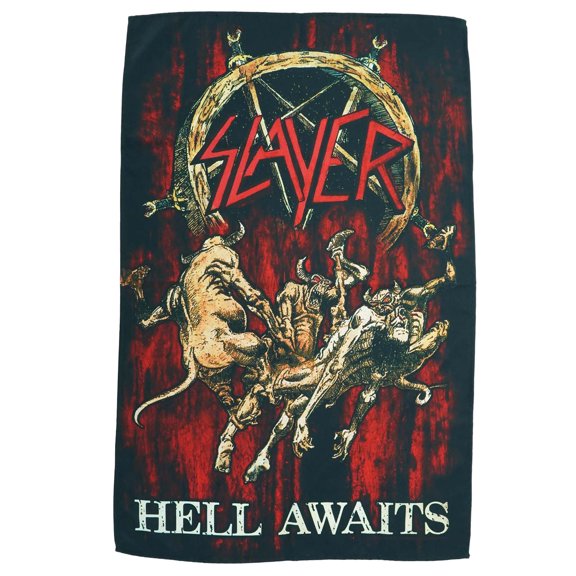 Slayer Hell Awaits Textile Poster Flag