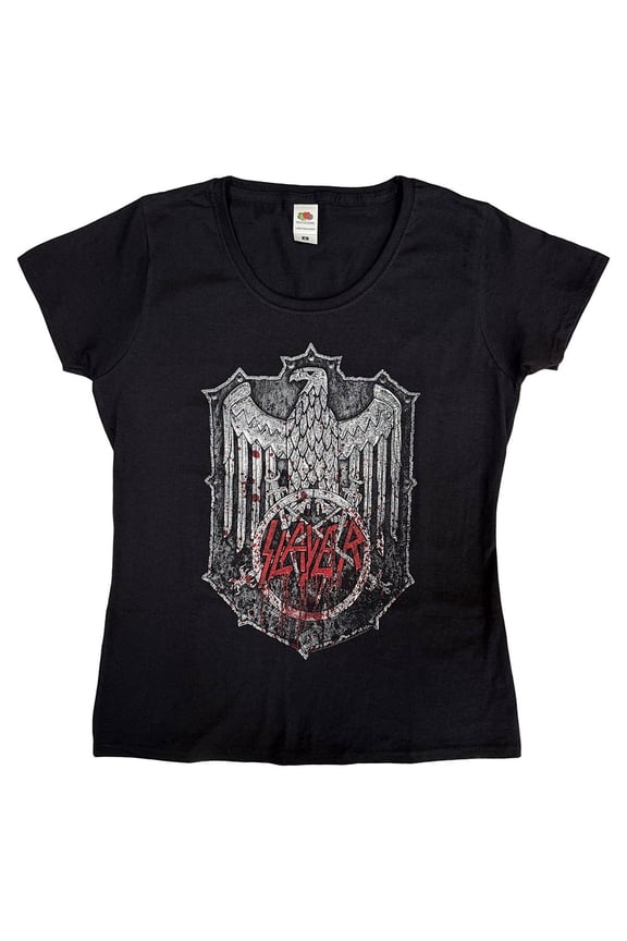 Slayer Ladies T-Shirt: Bloody Shield (Medium)