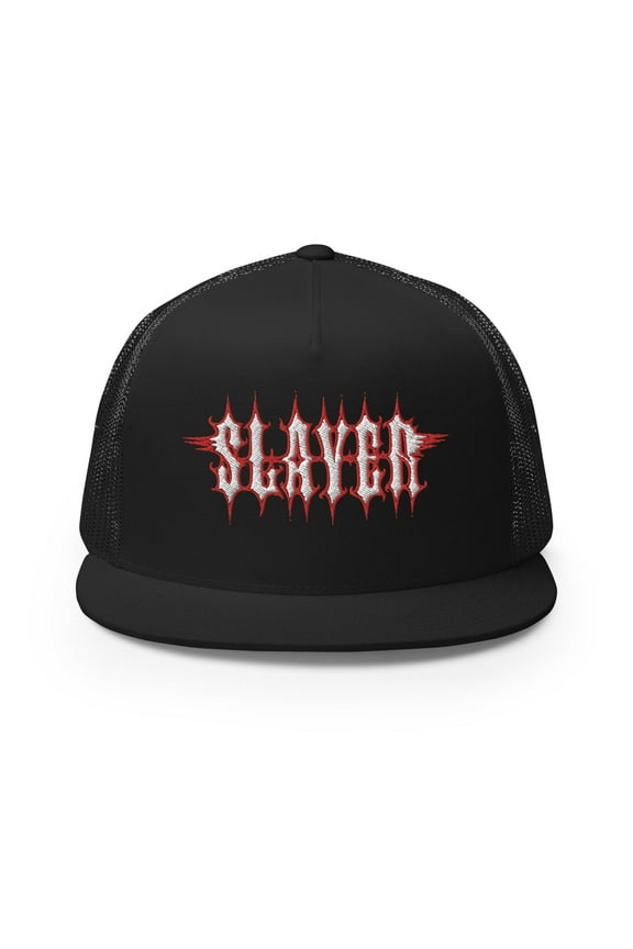 Slayer - Logo Flat Brim Trucker Hat