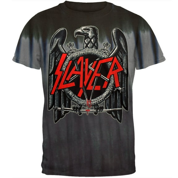 Slayer Men's Eagle Tie Dye T-shirt Medium Gray