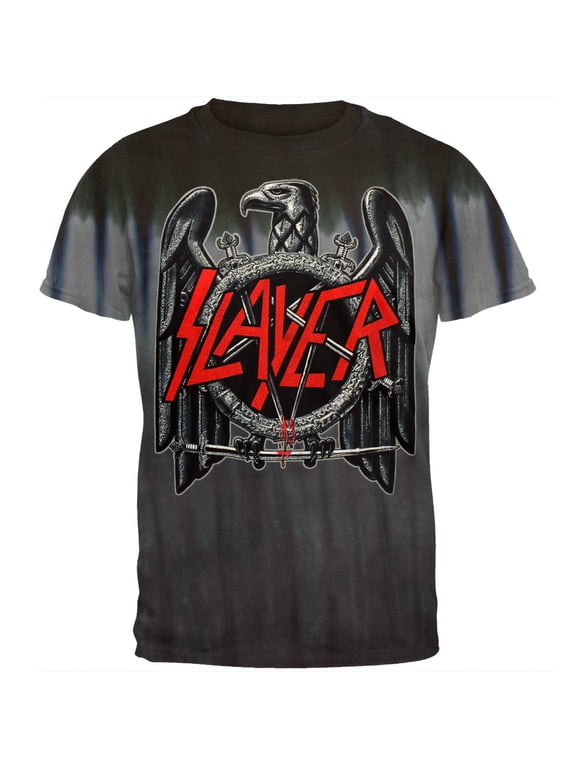 Slayer Men's Eagle Tie Dye T-shirt Medium Gray