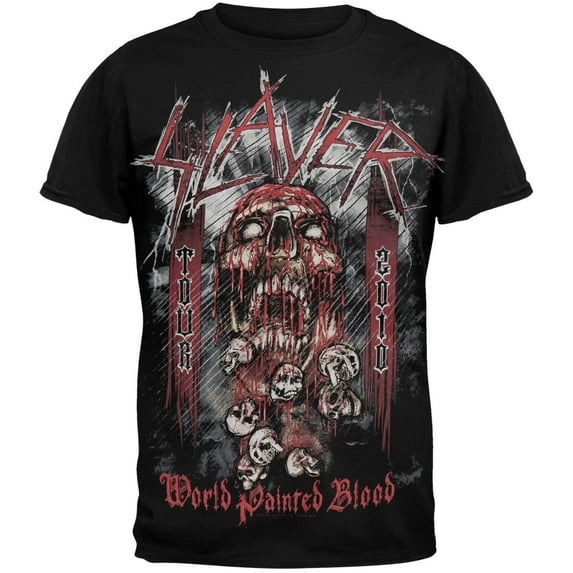 Slayer Men's World Painted Blood All Over Short Sleeve T Shirt