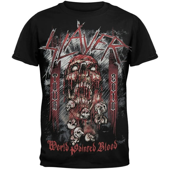 Slayer Men's World Painted Blood All Over Short Sleeve T Shirt