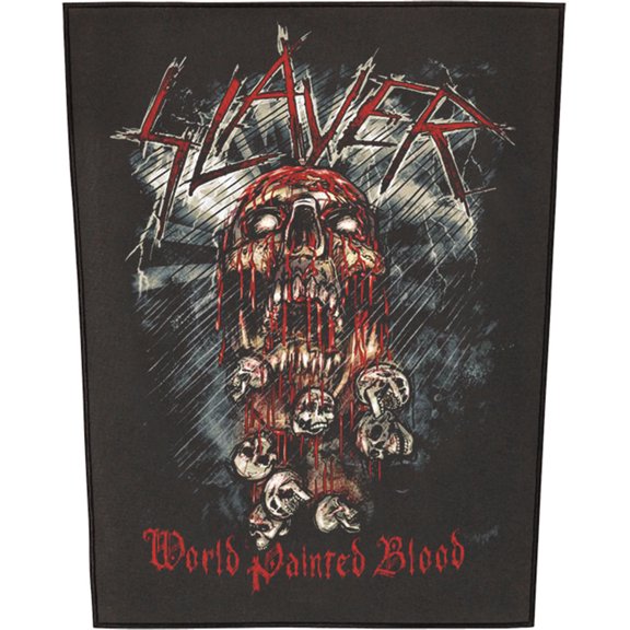 Slayer Men's World Painted Blood Back Patch Black