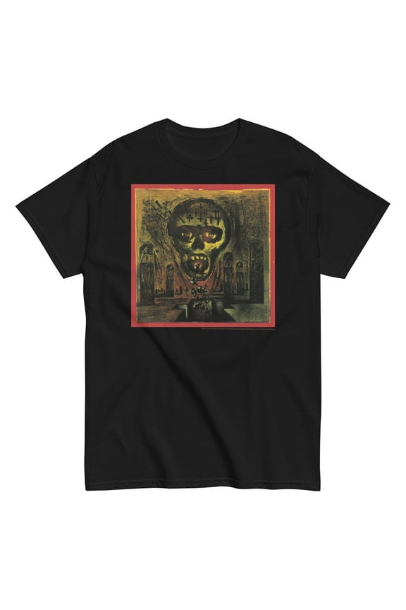 Slayer - Painted Skull Unisex T-Shirt - Black - Large