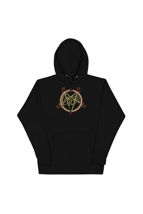 Slayer - Pentagram Logo Unisex Hoodie - Black - Large