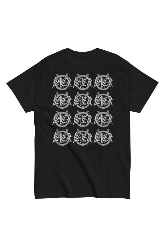 Slayer - Repeat Logo Unisex T-Shirt - Black - 4XL