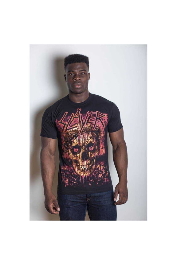 Slayer Men's Crowned Skull T-Shirt Black X-Large