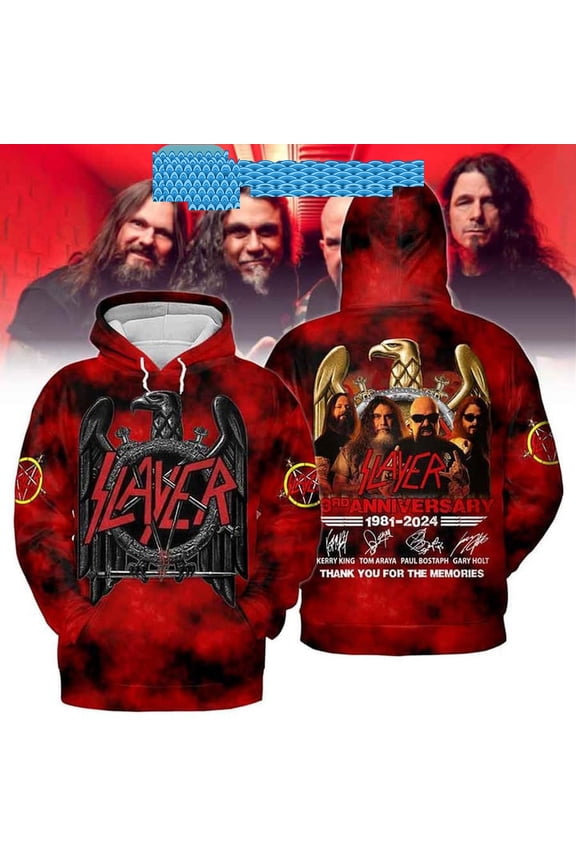 Slayer Thank You For 43th Anniversary 1982024 Hoodie T-Shirt