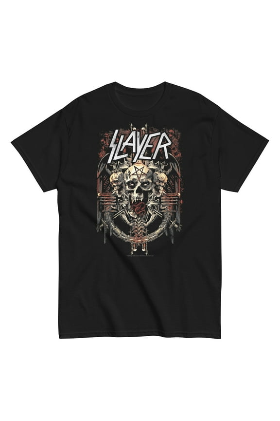 Slayer - Triple Skull Unisex T-Shirt - Black - 3XL